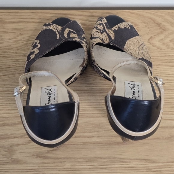 Comme il Faut Women’s Black Tan Leather Argentine Tango Dance Heels Size 11 - Picture 3 of 9